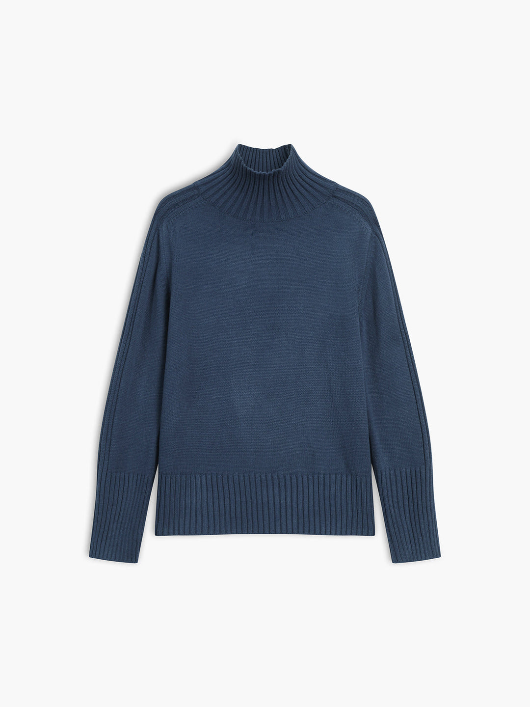 Monteclo - Madelynn Solid High Neck Knit Sweater