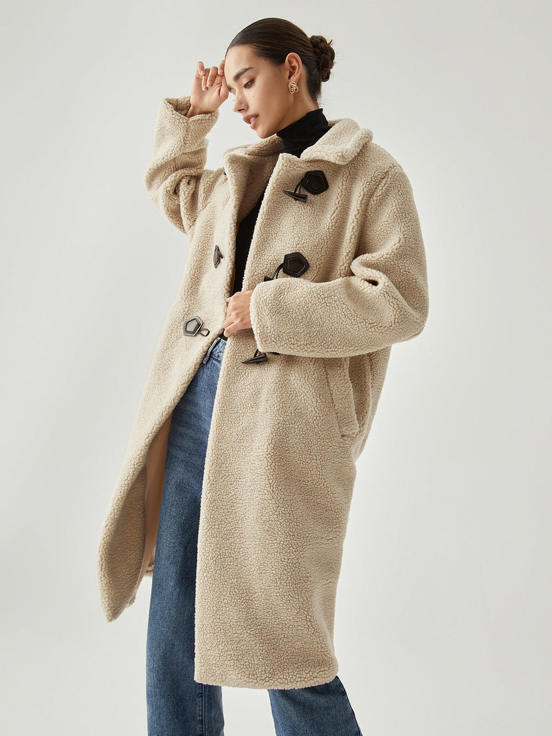 Monteclo - Georgia Oversized Button Fleece Coat