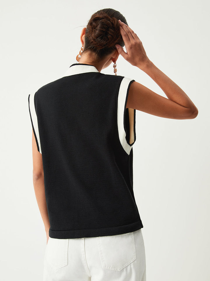 Monteclo - Rhoda Trim Sweater Vest