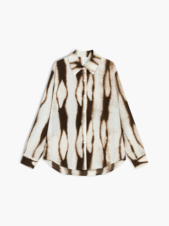 Monteclo - Adelynn Tie Dye Oversized Button Down Shirt