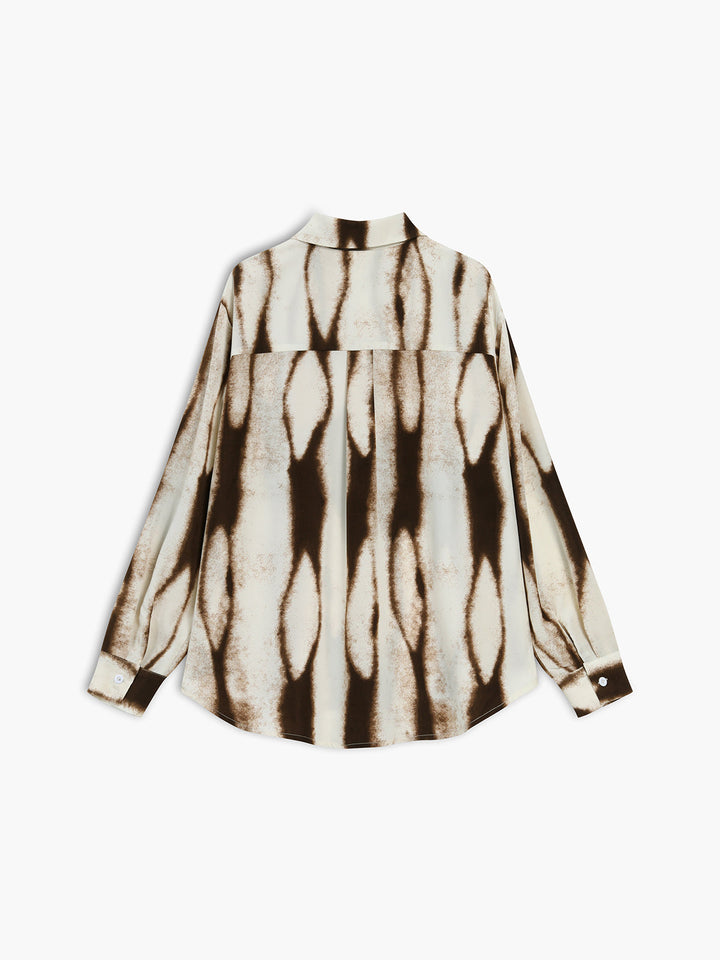 Monteclo - Adelynn Tie Dye Oversized Button Down Shirt