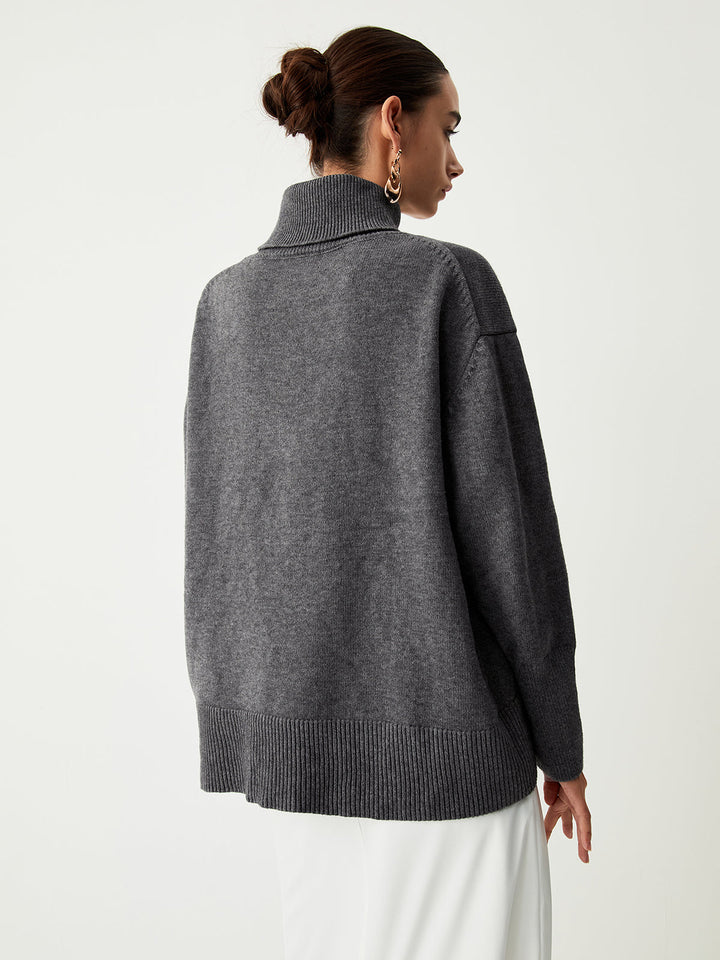 Monteclo - Alessia Turtleneck Oversized Sweater