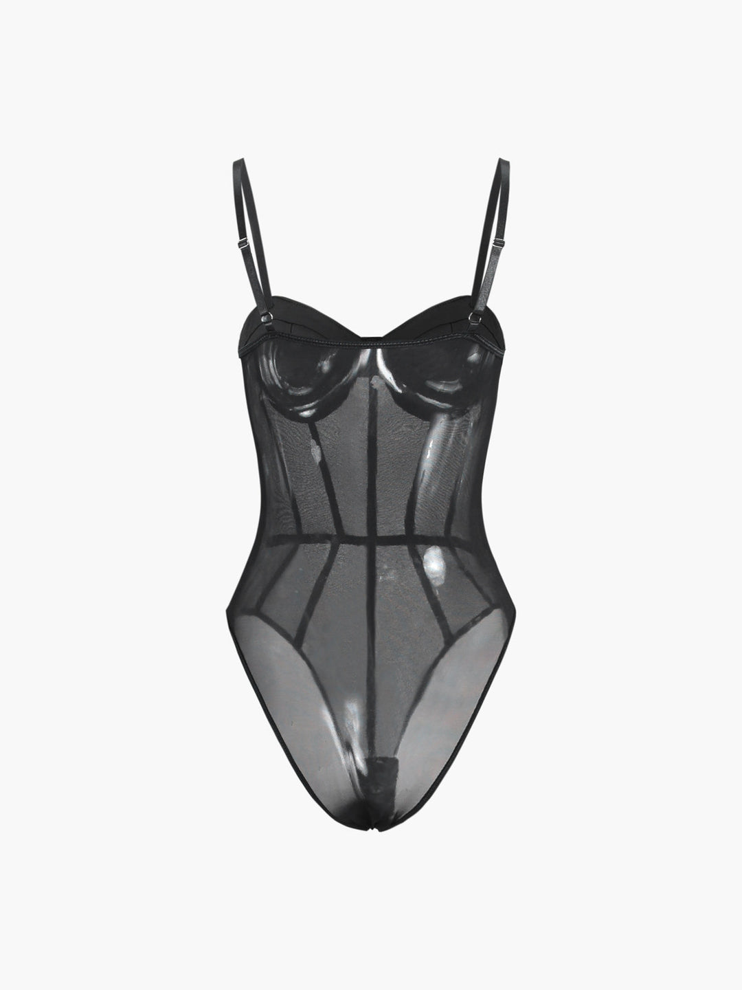 Monteclo - Leila Sheer Bustier Corset Bodysuit