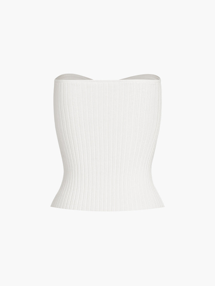 Monteclo - Renata Solid Ribbed Tube Top