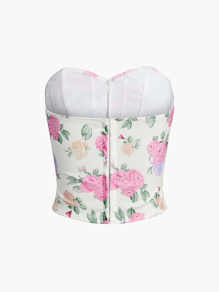 Monteclo - Zoe Flower Heart-Shaped Neckline Corset