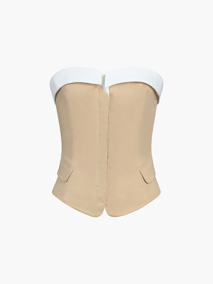 Monteclo - Elise Trim Patchwork Tube Top