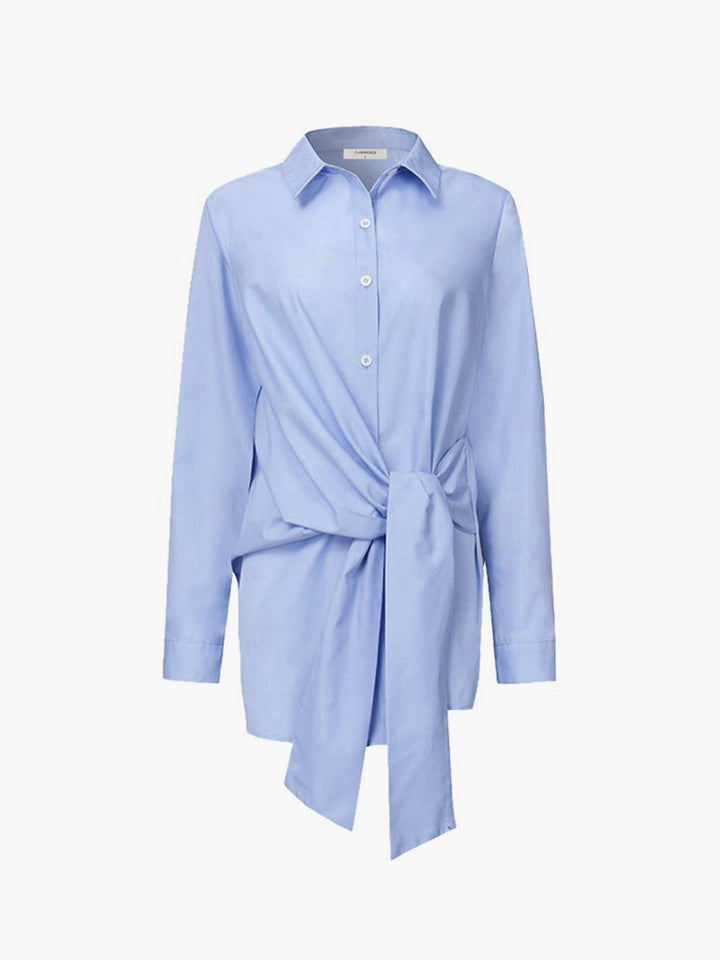 Monteclo - Elisa Button-Down Tied Long Shirt