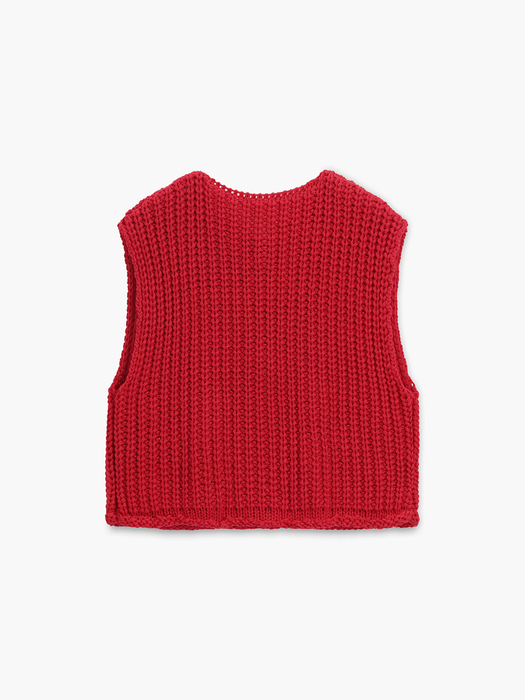 Monteclo - Antonella Crochet Button-Front Sweater Vest