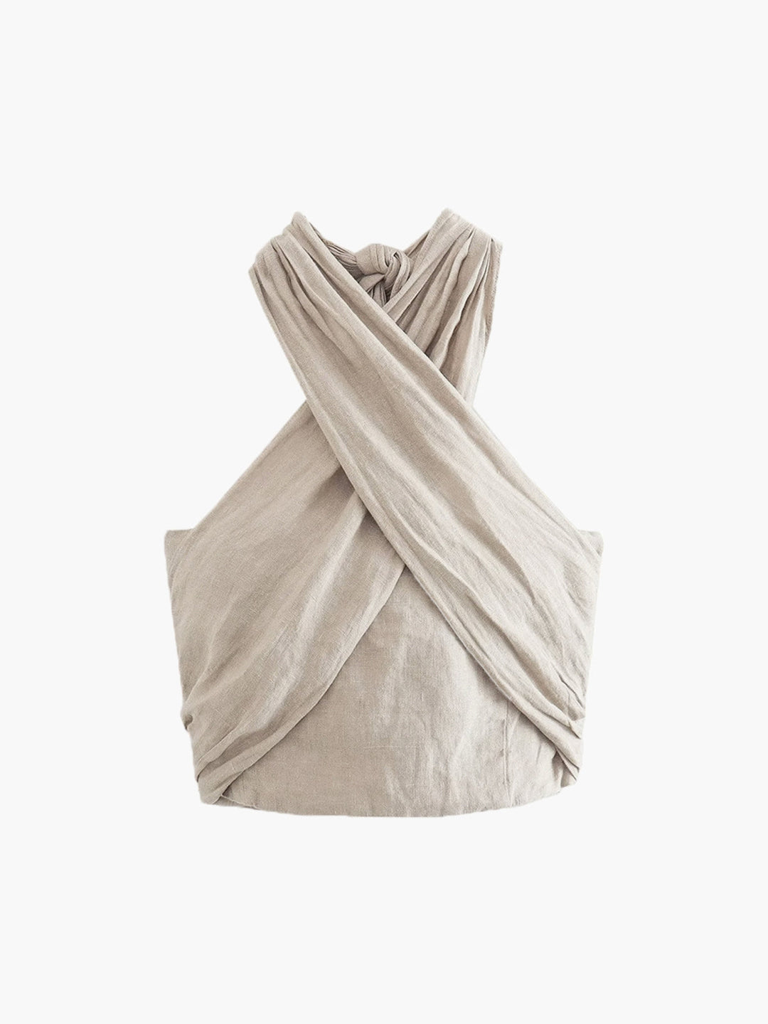 Monteclo - Johanna Crisscross Halter Tank Top