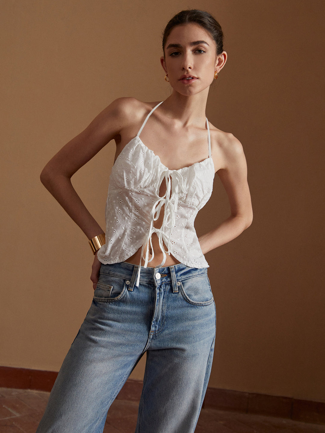 Monteclo - Zanii Halter Knotted Top