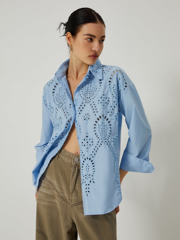 Monteclo - Mia Embroidery Long Sleeve Shirt