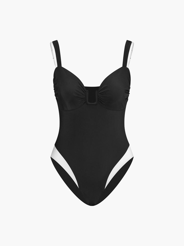 Contrast One-Piece Swimsuit