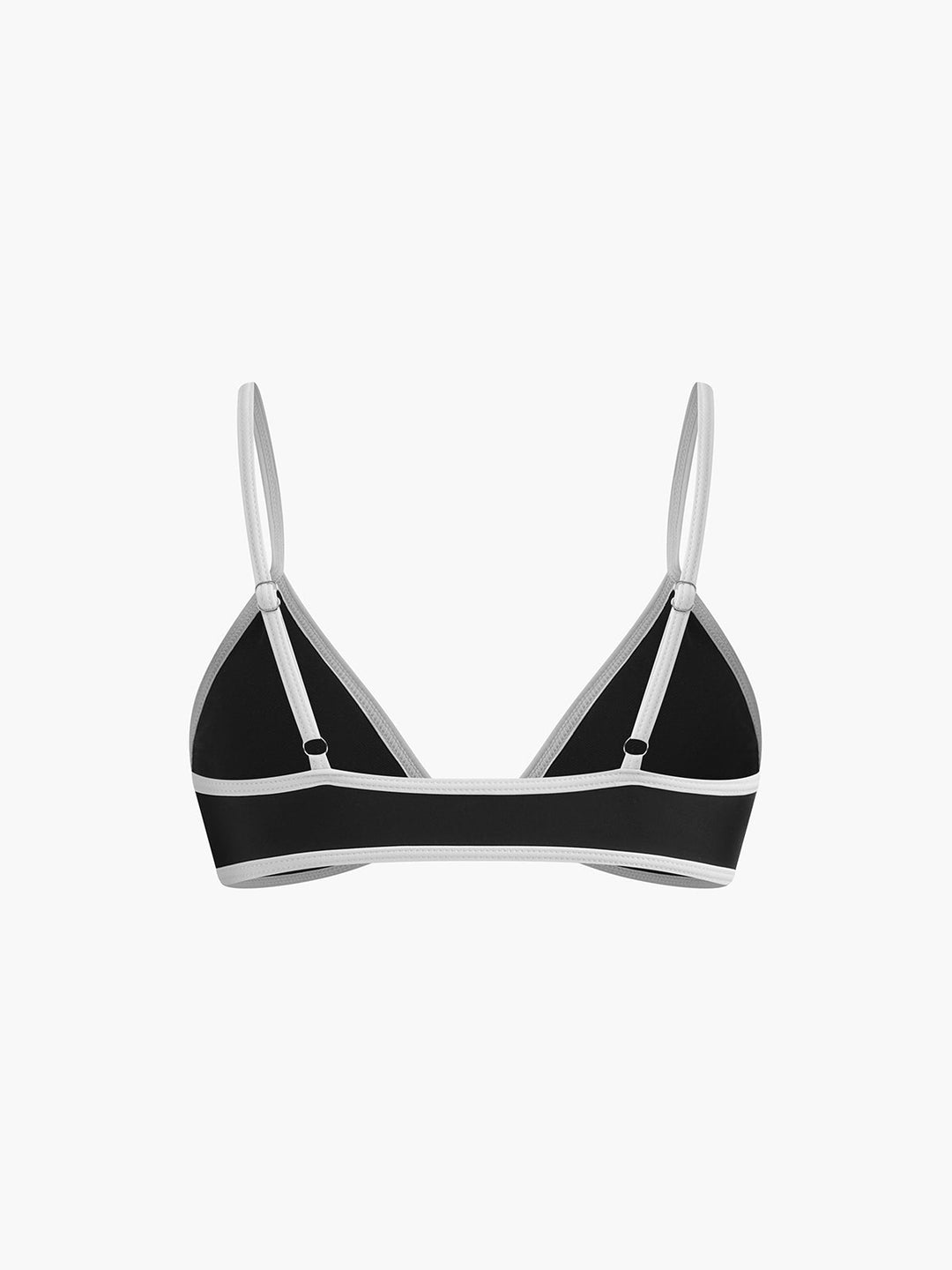 Contrast Strap Triangle Bikini Set