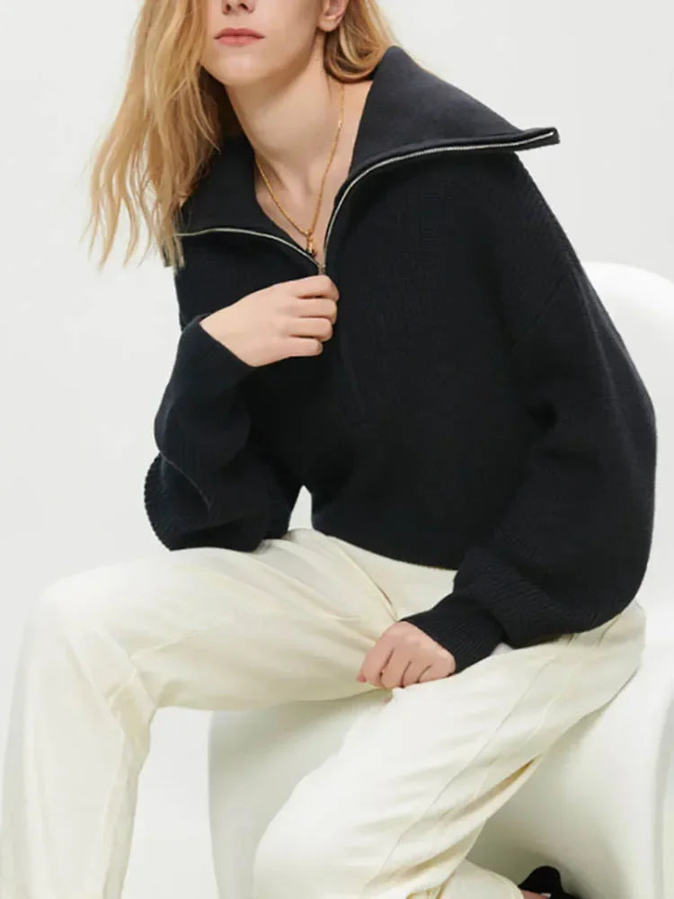 Aspen Ribbed Half-Zip Sweater