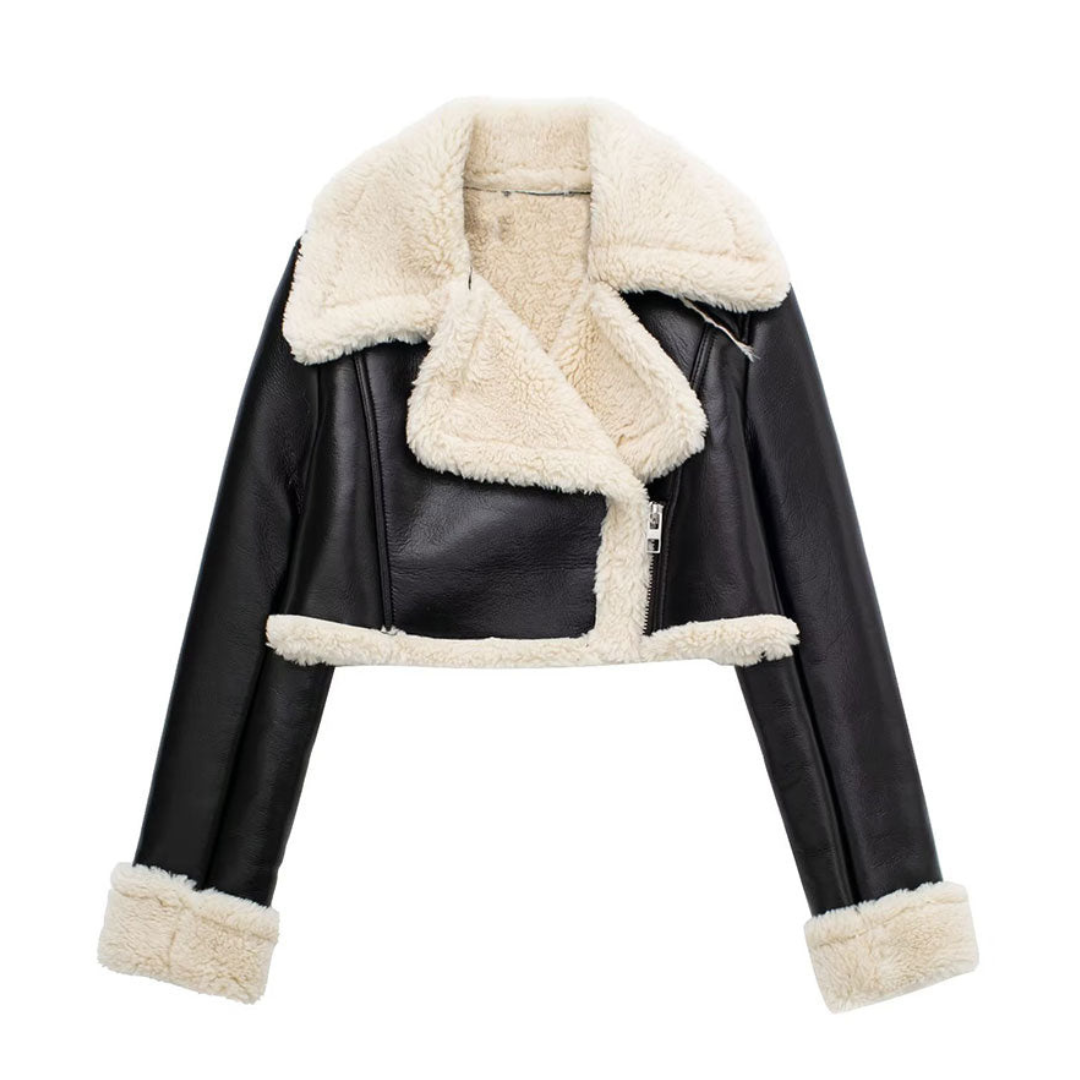 Laura - teddy collar cropped jacket