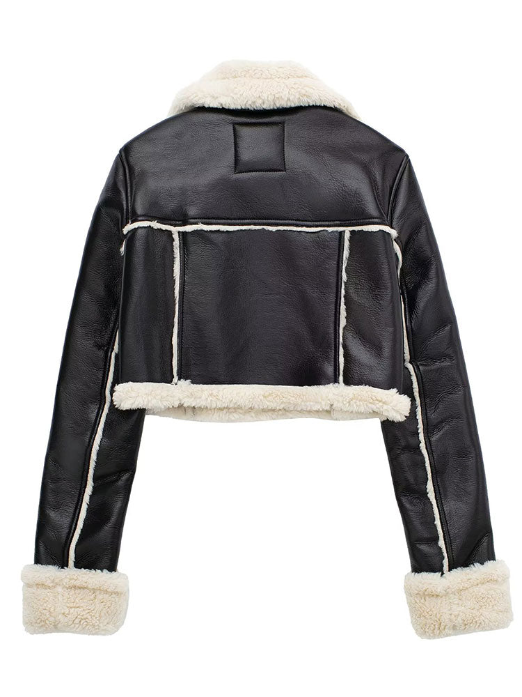 Laura - teddy collar cropped jacket