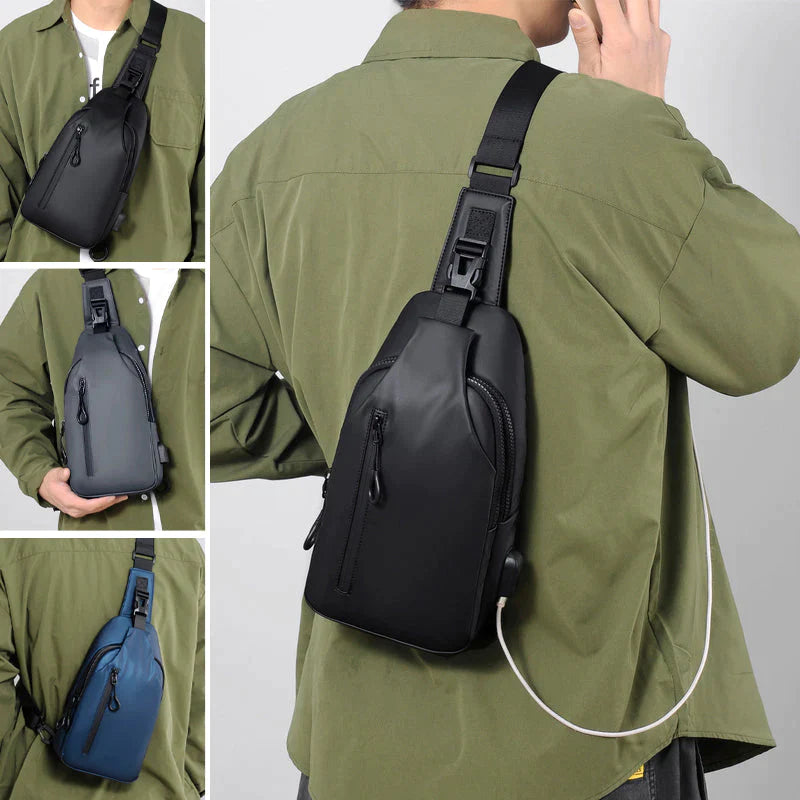 Aqua™ - Waterproof shoulder bag with USB charging point