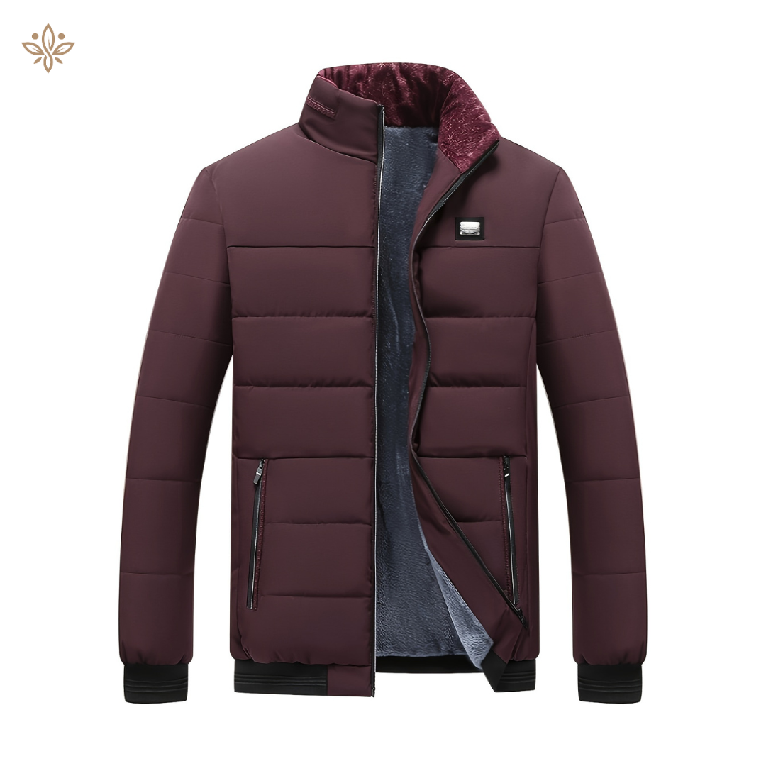 Grey Men's Jacket - Luxury warmth for cold days