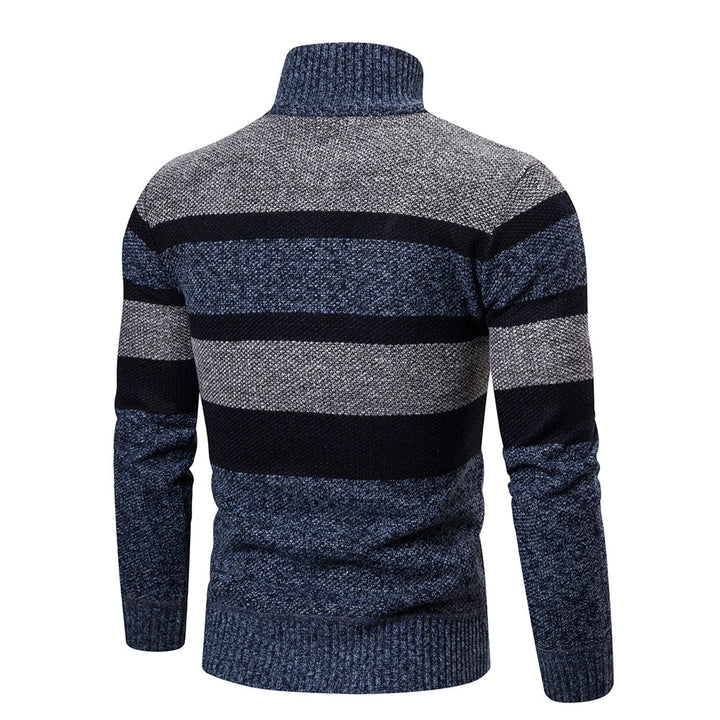 Mens Striped Slim Fit Knitted Cardigan