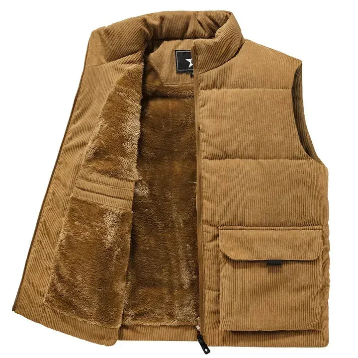 Cannes Corduroy Fleece Gilet