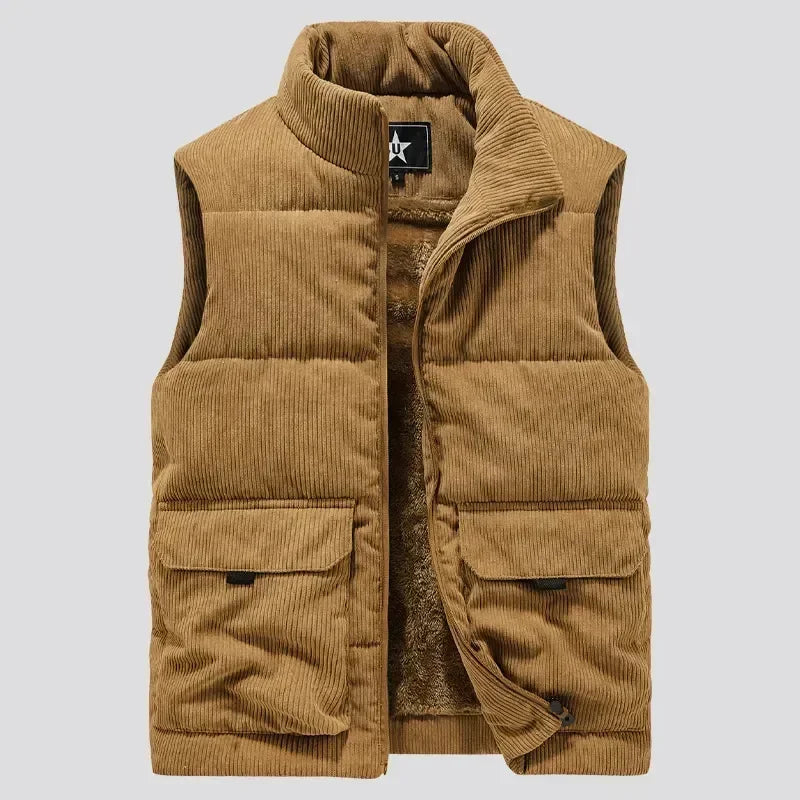 Cannes Corduroy Fleece Gilet