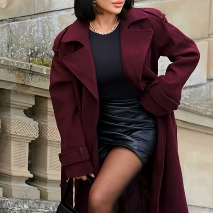 Zenaida | Classy Burgundy Coat