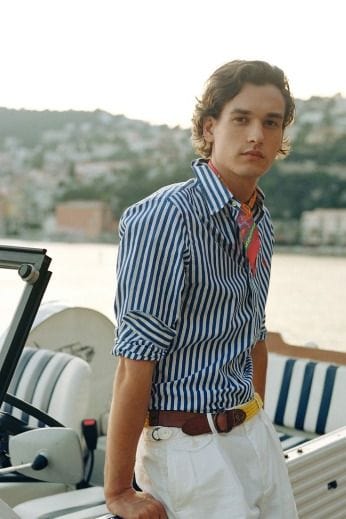 Monteclo - Bernard Light blue stripe shirt