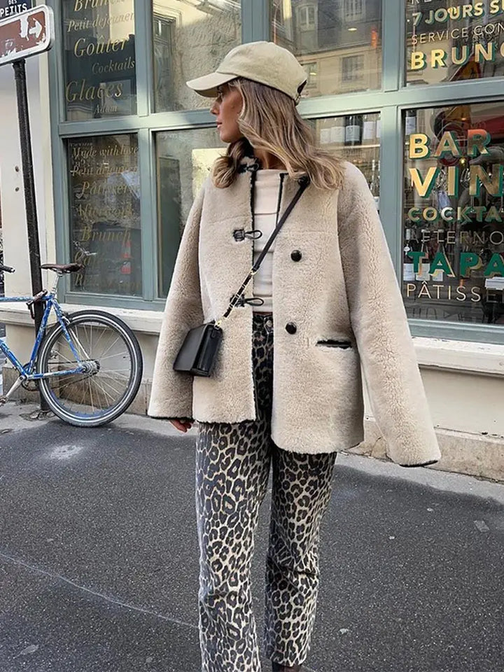 Philly - Fluffy long coat with pockets