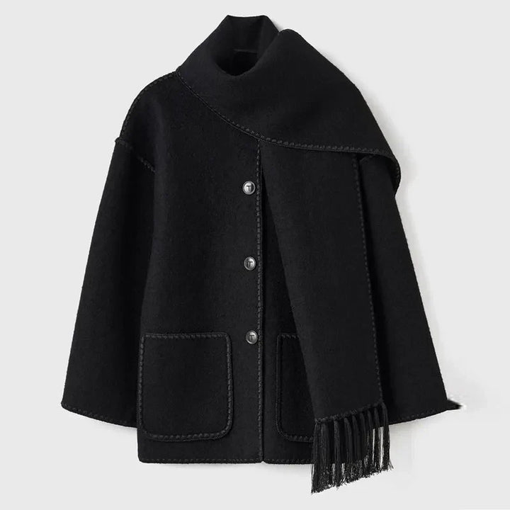 Reina - fringed scarf jacket