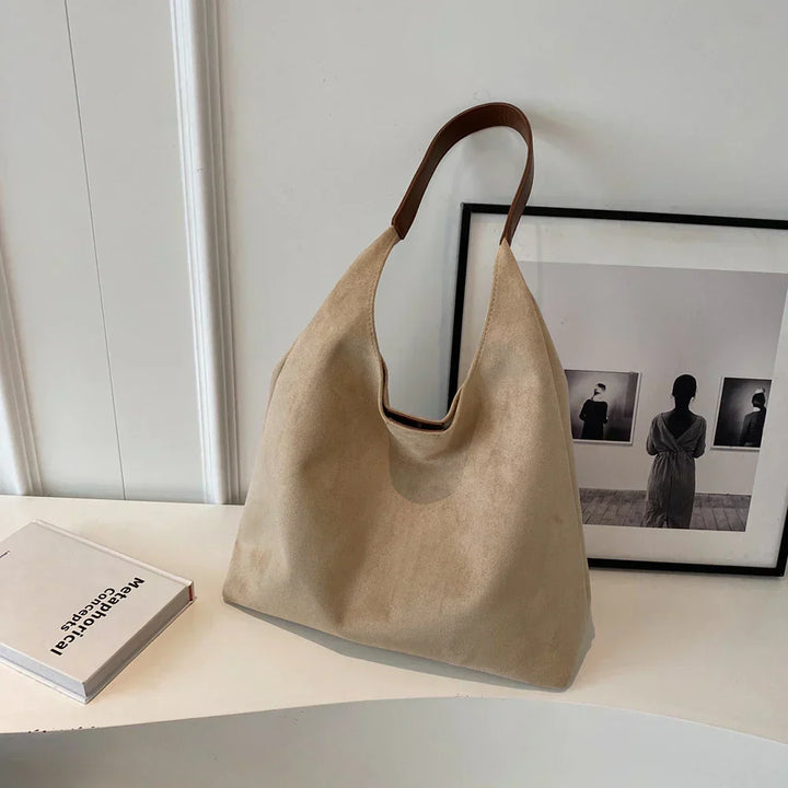 Yara | Suede leather tote bag