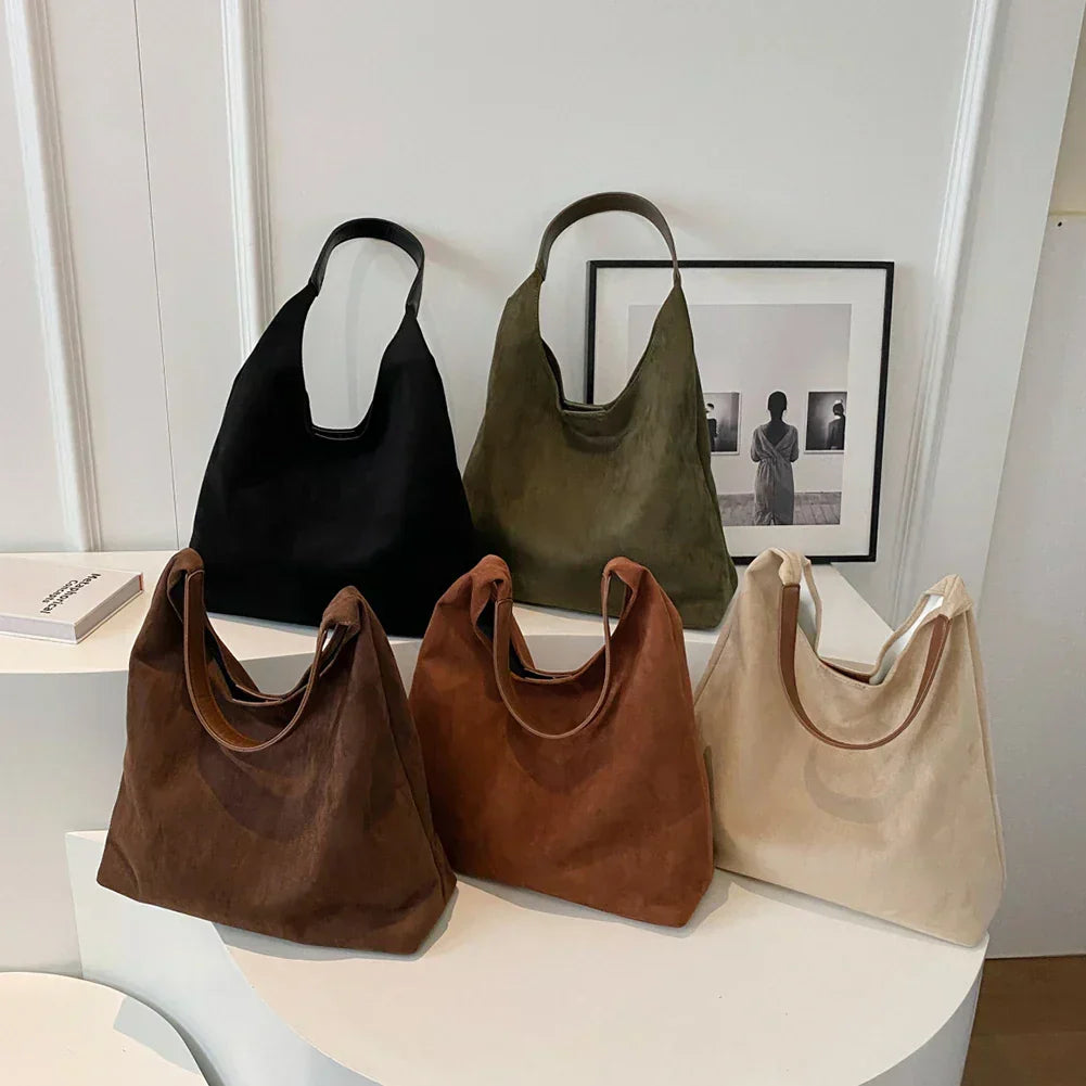 Yara | Suede leather tote bag