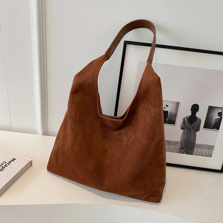 Yara | Suede leather tote bag