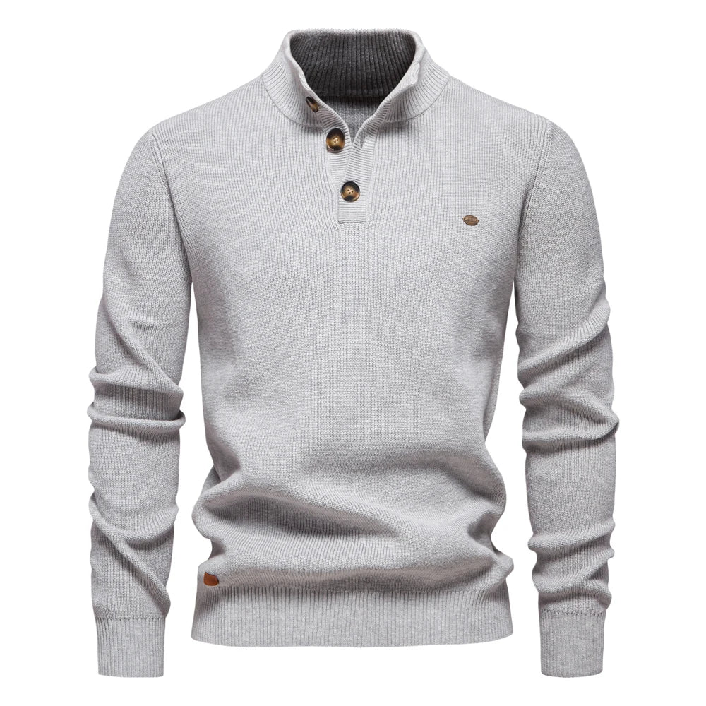 Chion | Knitted buttoned sweater for men