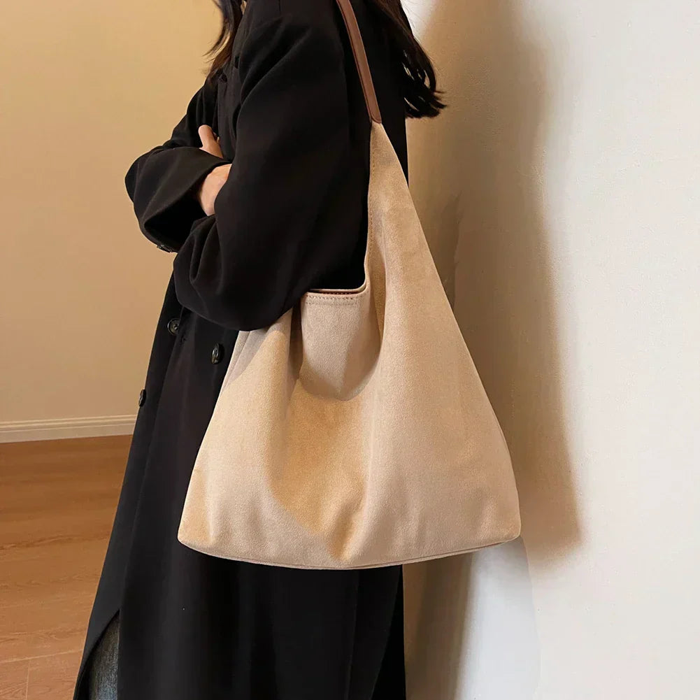 Yara | Suede leather tote bag