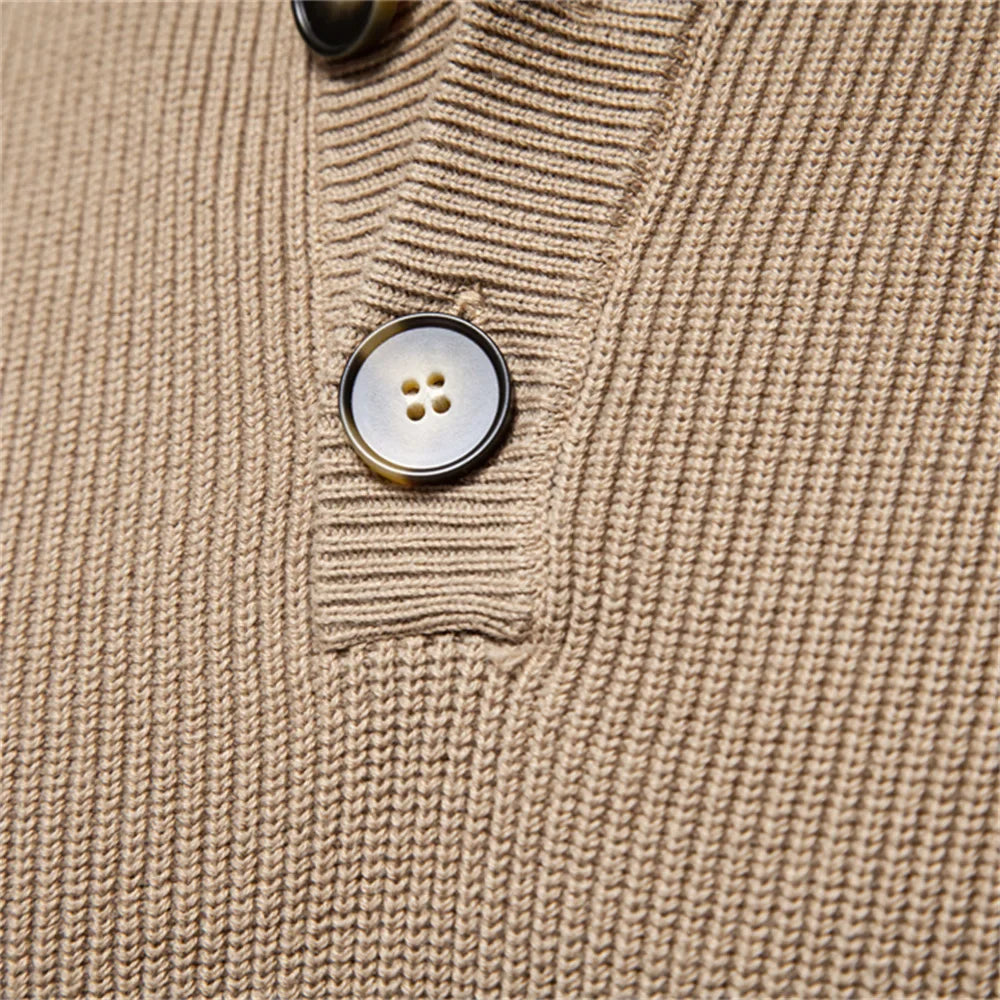 Chion | Knitted buttoned sweater for men