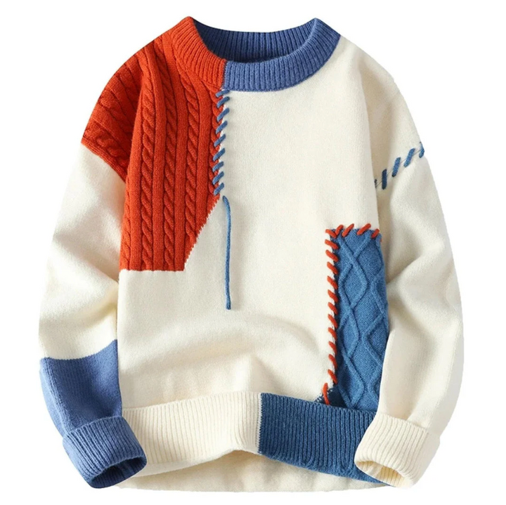 Elyse | Men's Patchwork Knit Sweater