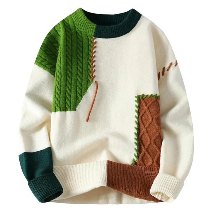 Elyse | Men's Patchwork Knit Sweater