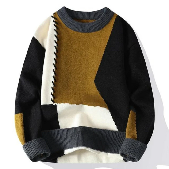 Elyse | Men's Patchwork Knit Sweater