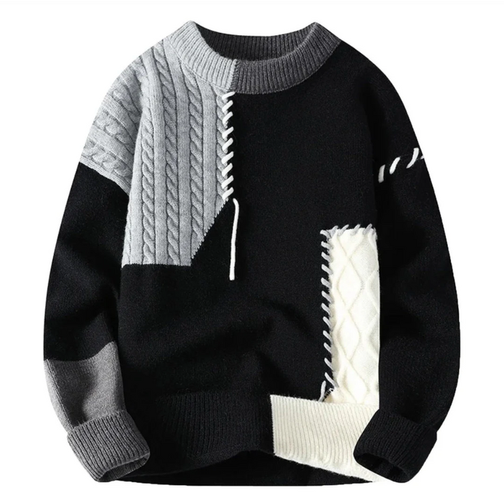 Elyse | Men's Patchwork Knit Sweater