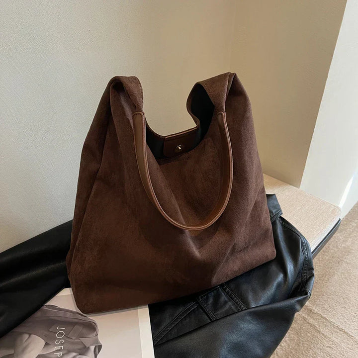 Yara | Suede leather tote bag