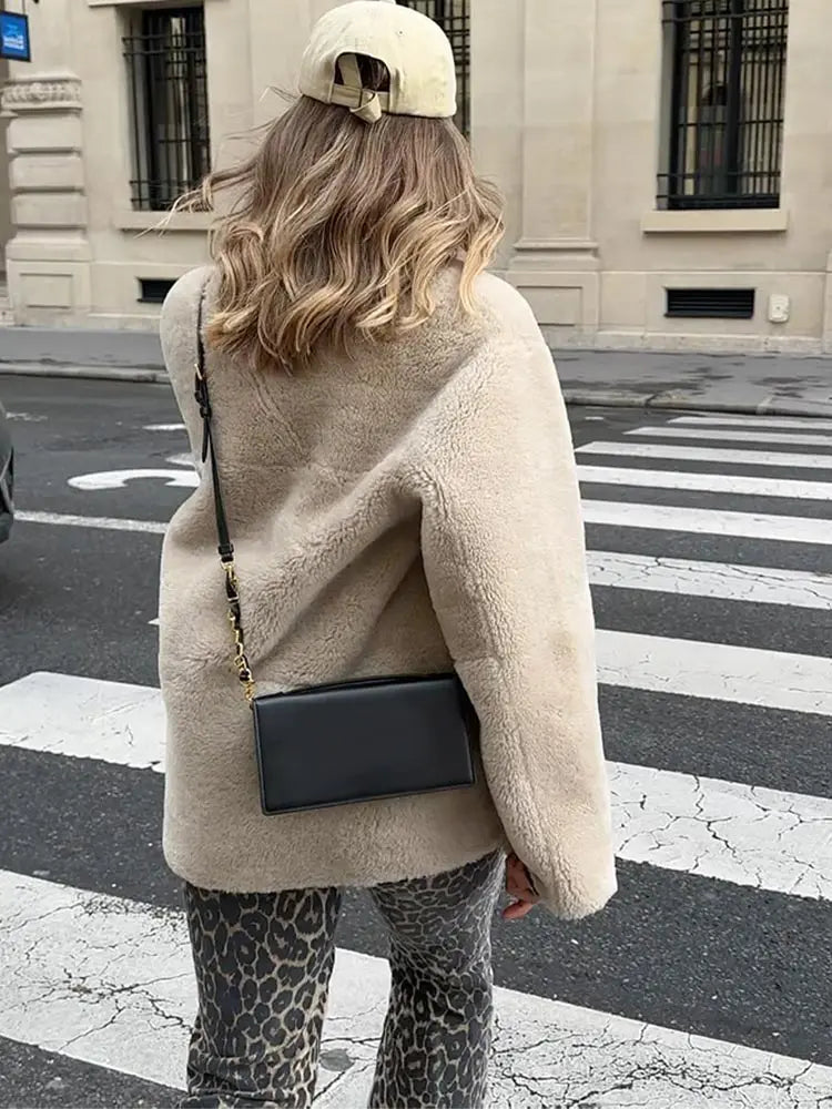 Philly - Fluffy long coat with pockets