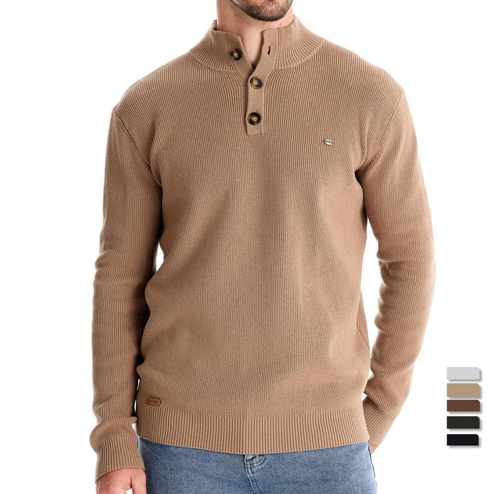 Chion | Knitted buttoned sweater for men