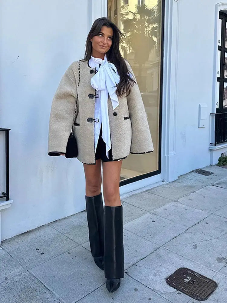 Philly - Fluffy long coat with pockets