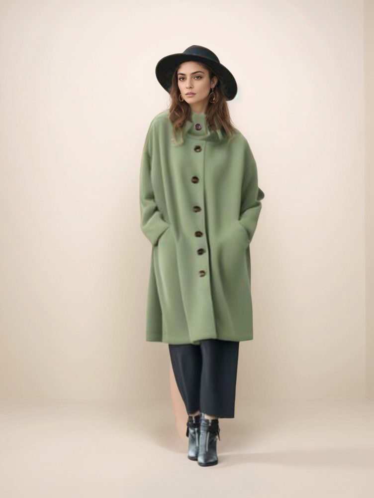 Christine | Women's Elegant Button-Up Coat