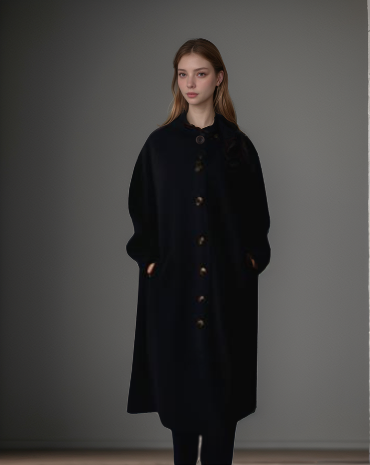 Christine | Women's Elegant Button-Up Coat