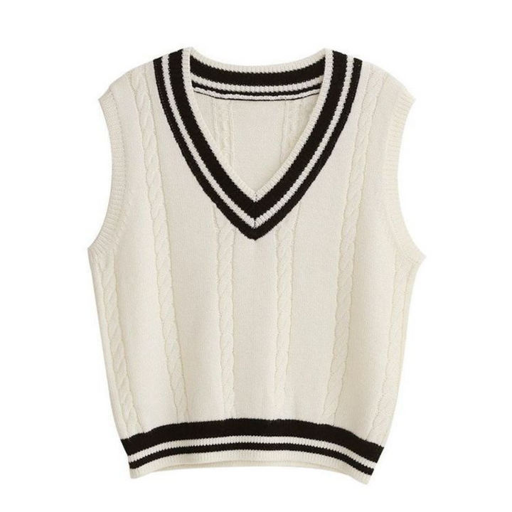 Avery | Women's V-Neck Sleeveless Sweater Vest