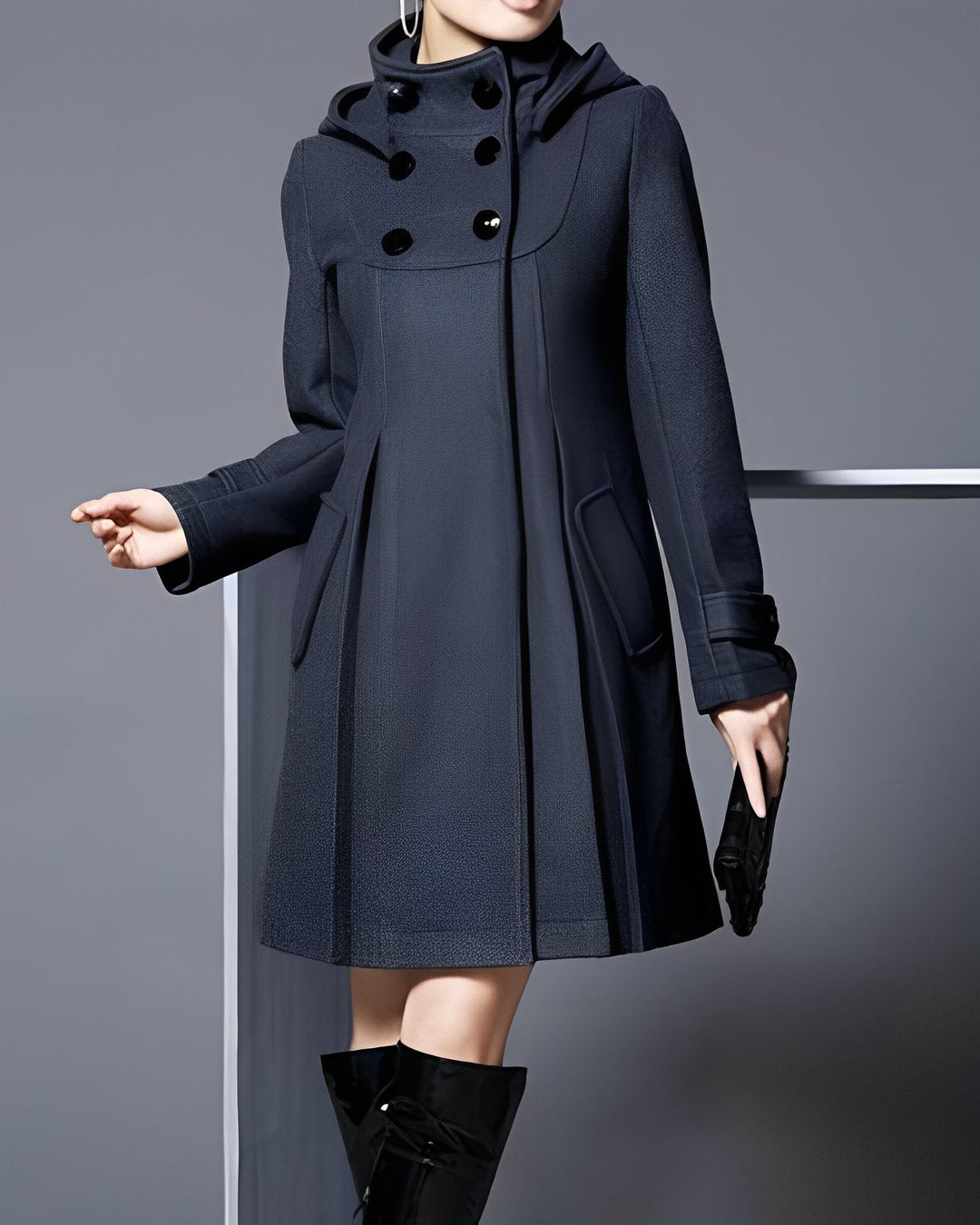 Kathryn | Elegant Double-Breasted Coat | Sophisticated Design with Side Pockets