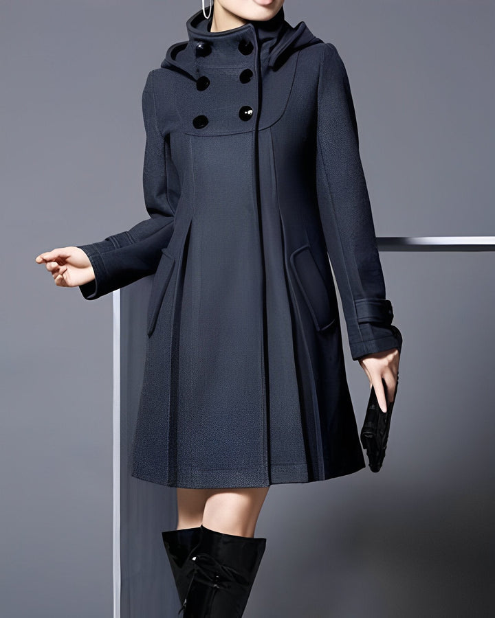 Kathryn | Elegant Double-Breasted Coat | Sophisticated Design with Side Pockets