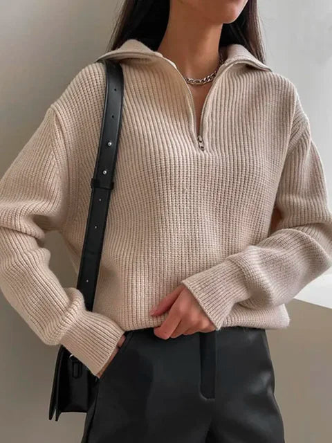 Aspen Ribbed Half-Zip Sweater