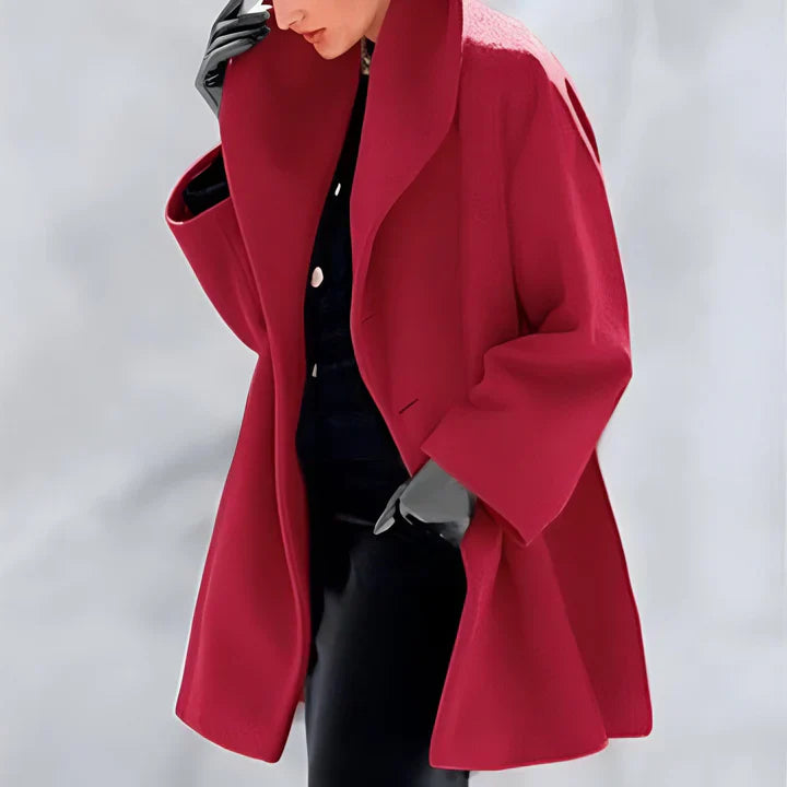 Letecia | Windproof wool coat with shawl collar